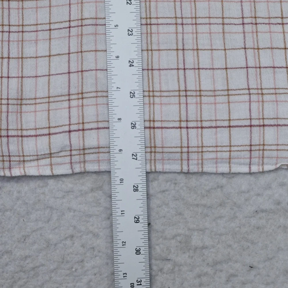 Patagonia Button Up Mens Large Regular Plaid Organic Cotton Seersucker